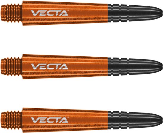 WINMAU - Vecta Dartschachten Oranje, Korte - 1 set per pakket (3 dartvluchten in totaal) van Winmau