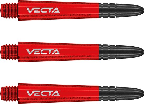 WINMAU - Vecta Dartschachten Rood, Tussenliggend - 1 set per pakket (3 dartvluchten in totaal) van Winmau