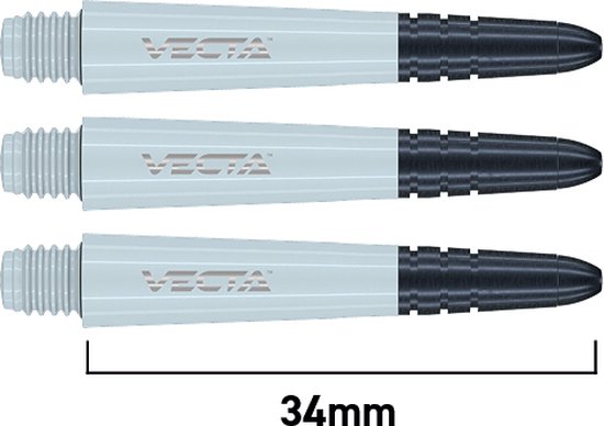 WINMAU - Vecta Dartschachten, Wit, Korte - 1 set per pakket (3 Dartschachten in totaal) van Winmau