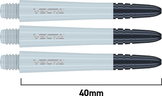 WINMAU - Vecta Dartschachten, Wit, Medium - 1 set per pakket (3 Dartschachten in totaal) van Winmau