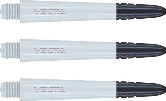 WINMAU - Vecta Dartschachten, Wit, Tussenliggend - 1 set per pakket (3 dartvluchten in totaal) van Winmau