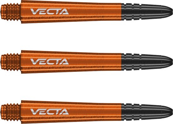 WINMAU - Vecta Dartstengels Oranje, Medium - 1 set per pakket (3 dartvluchten in totaal) van Winmau