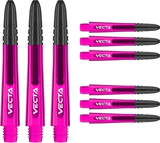 WINMAU - Vecta Roze Tussenliggend Dartschahten - 1 sets per pakket (3 Dartschahten in totaal) van Winmau