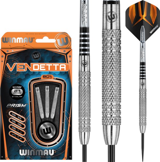 WINMAU - Vendetta: Steeltip Tungsten Dartpijlen Professioneel - 21g van Winmau
