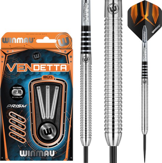 WINMAU - Vendetta: Steeltip Tungsten Dartpijlen Professioneel - 22g van Winmau