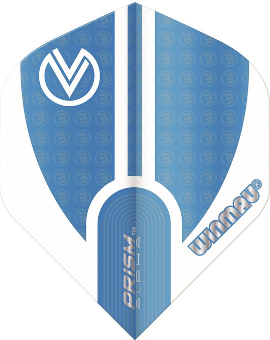 Winmau Vincent van der Voort Prism Alpha Blue & White - Dart Flights van Winmau