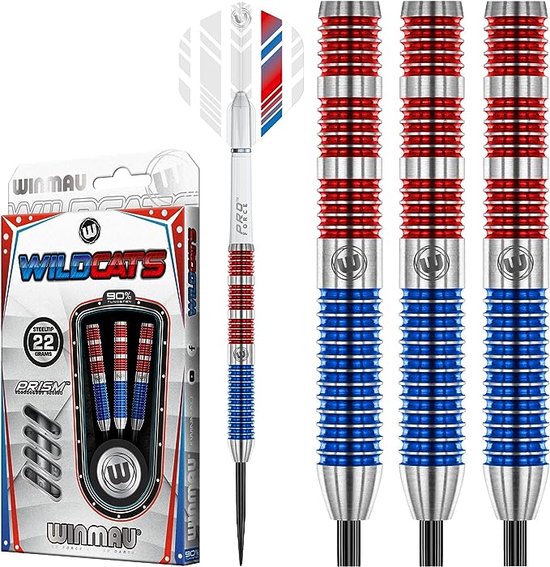 WINMAU - Wildcat: Steeltip Tungsten Dartpijlen Professioneel - 22g van Winmau