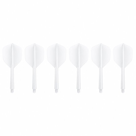 Wit transparant dart flights k flex flights set unisex 6 stuks geïntegreerde shaft flight wings 2BA standaard vorm kunststof van NUVEX