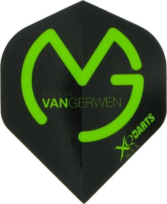 XQ-Darts Micheal van Gerwen flight - Zwart van XQ-Darts