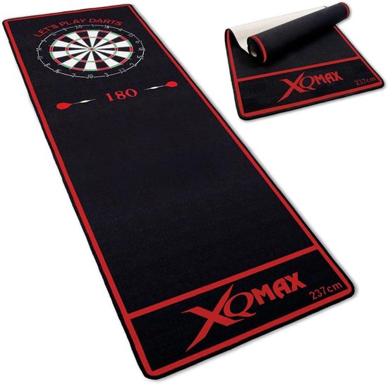 XQ Max Carpet Dartmat Black Red 237x80 van XQ Max