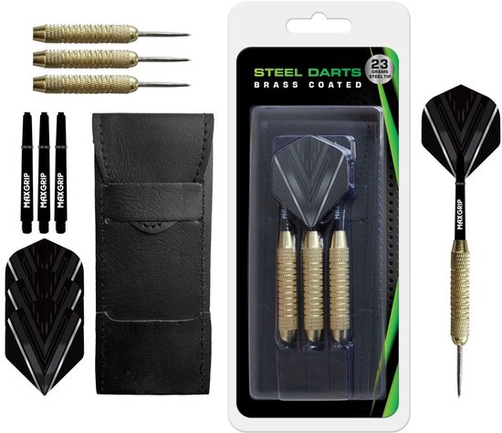 XQ MAX darts brass coated - 23 gram - steel dart