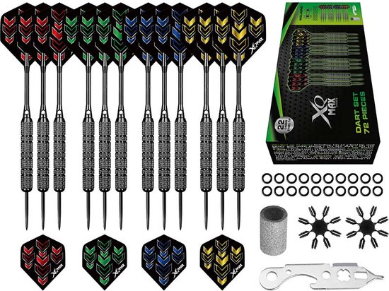 XQ Max Dartset - 12x 22 gram Steeltip - 72pcs van XQ Max