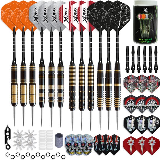 XQ MAX super complete 123 delige dartset - 12 pijlen/flights/shafts etc
