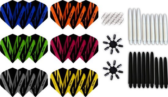 XQMax - Dart Flights en Dart Shafts - Service Set - 6 Sets van XQMax