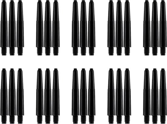 XQMax Dart Shafts - 10 Sets (30 stuks) - Short - Zwart - Zwarte Darts Shafts van XQMax