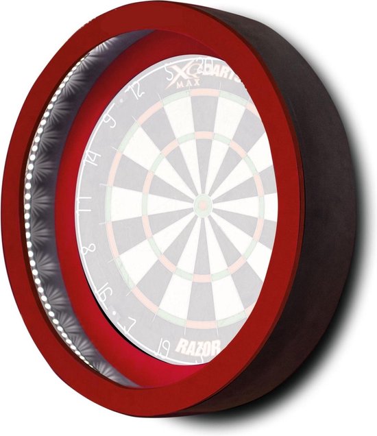 XQMax Dartbordring Met Led-verlichting 70 Cm Rood van Merkloos