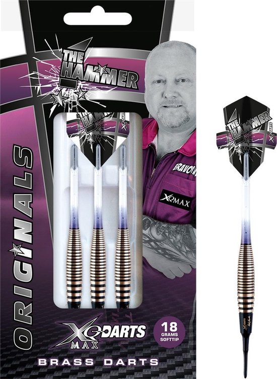 XQMax Dartpijlen Andy Hamilton Original 95% Softtip 18 Gr Zwart van XQMax