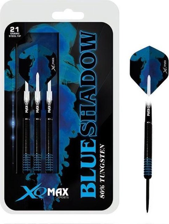 XQMax Dartpijlen Blue Shadow 80% Steeltip Gewicht 25 van XQMax