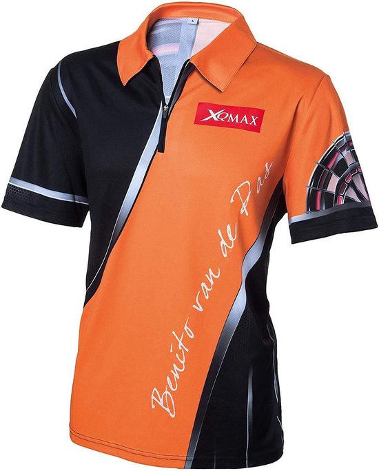 XQmax Darts BvdP replica wedstrijdshirt oranje maat M QD9200230 van XQMax