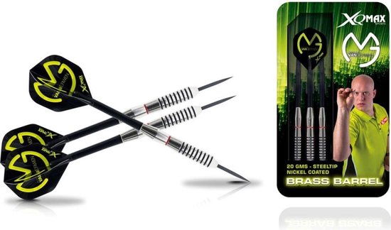 XQMax Darts MvG 20g messing zwart en groen QD7000630 van XQMax