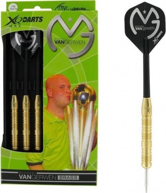XQMax - Michael van Gerwen - Brass darts - 23 gram - dartpijlen van XQMax