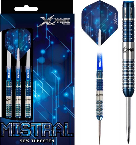 XQMax Mistral - darts - 25 gram - dartpijlen - 90% tungsten - steeltip van Merkloos