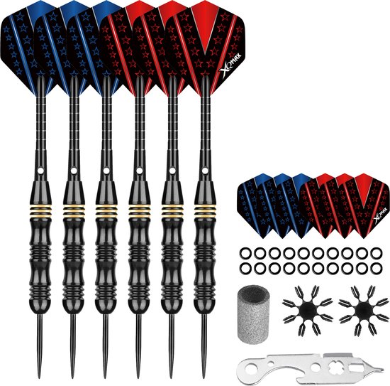 XQMax Star Darts - Set van 6 Dartpijlen - 56 stuks - 24 gram - Dart Flights - Dart shafts van XQMax
