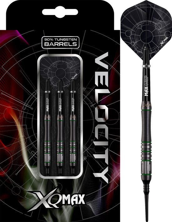XQMax Velocity M1 Green 90% Soft Tip - Dartpijlen - 18 Gram van XQMax