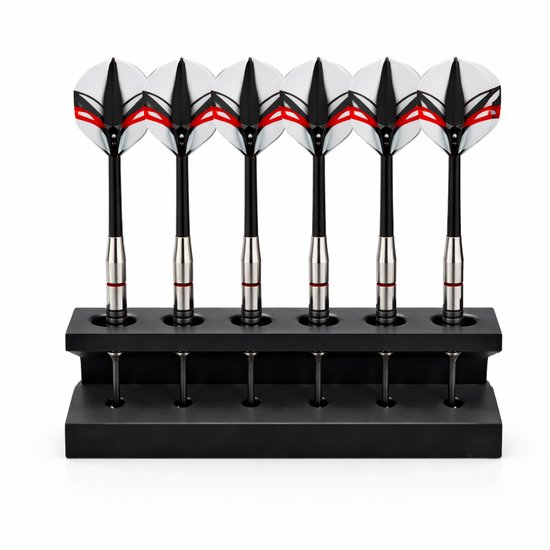 YUOM. Dartpijl tafel standaard – houder voor 6 Dartpijlen – Dartpijl Opbergstandaard – Zwart van Merkloos