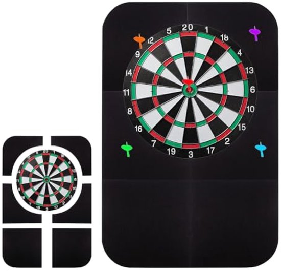 Zelfklevende achtergrondmat voor dartbord, beschermende rand 60x90 cm van Merkloos