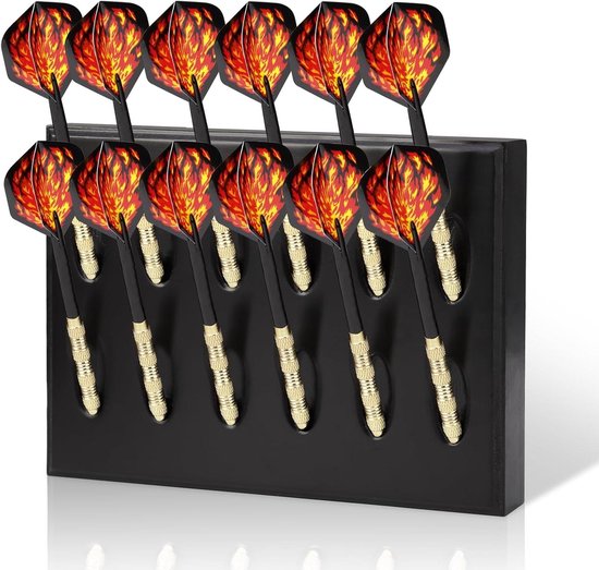 Zeynomax - Dartpijlhouder Stand - Houten Dartpijlhouder voor Stalen en Softdarts - Zwart - Geschikt voor Alle Darts - Opbergstandaard voor 1 Stuk Dartpijl van Merkloos