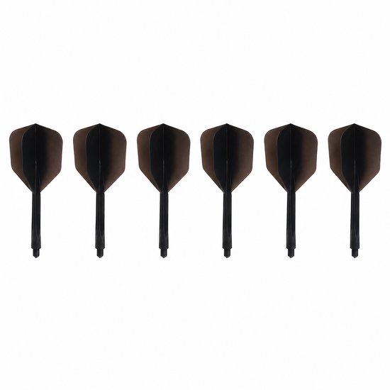 Zwart transparant dart flights k flex flights set unisex 6 stuks geïntegreerde shaft flight wings 2BA standaard vorm kunststof van NUVEX