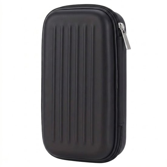 Zwarte dart case EVA harde schaal – draagbare dart opbergdoos voor darts, flights en accessoires – dart organizer met rits voor bescherming en opslag – dart etui voor heren en dames – dart accessoires
