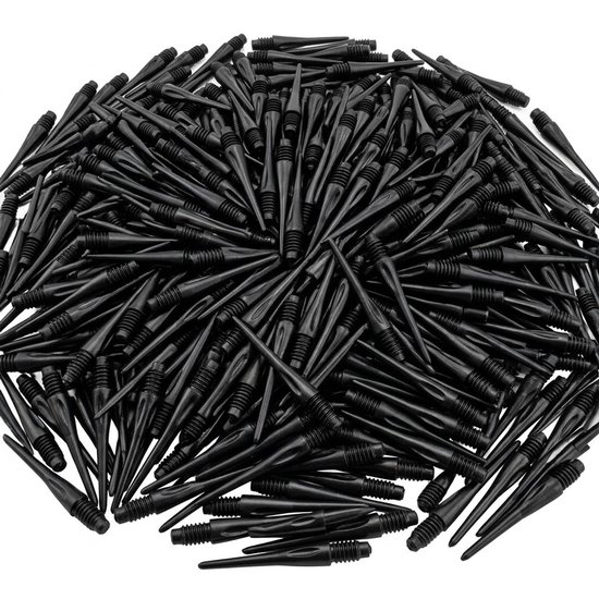 Zwarte darttips 2BA set – 100 stuks zachte darttips voor elektronische dartborden – kunststof dart tips vervanging voor soft tip darts – duurzame dart accessoires voor heren en dames – dart tips set