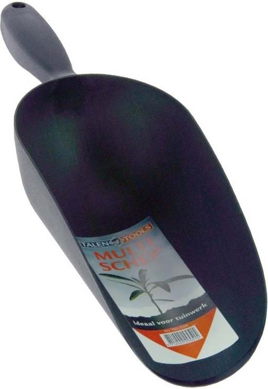 Zwarte schep multifunctioneel / multischep / snoepschep / dierenvoer schep - 32 cm - kunststof van Orange85